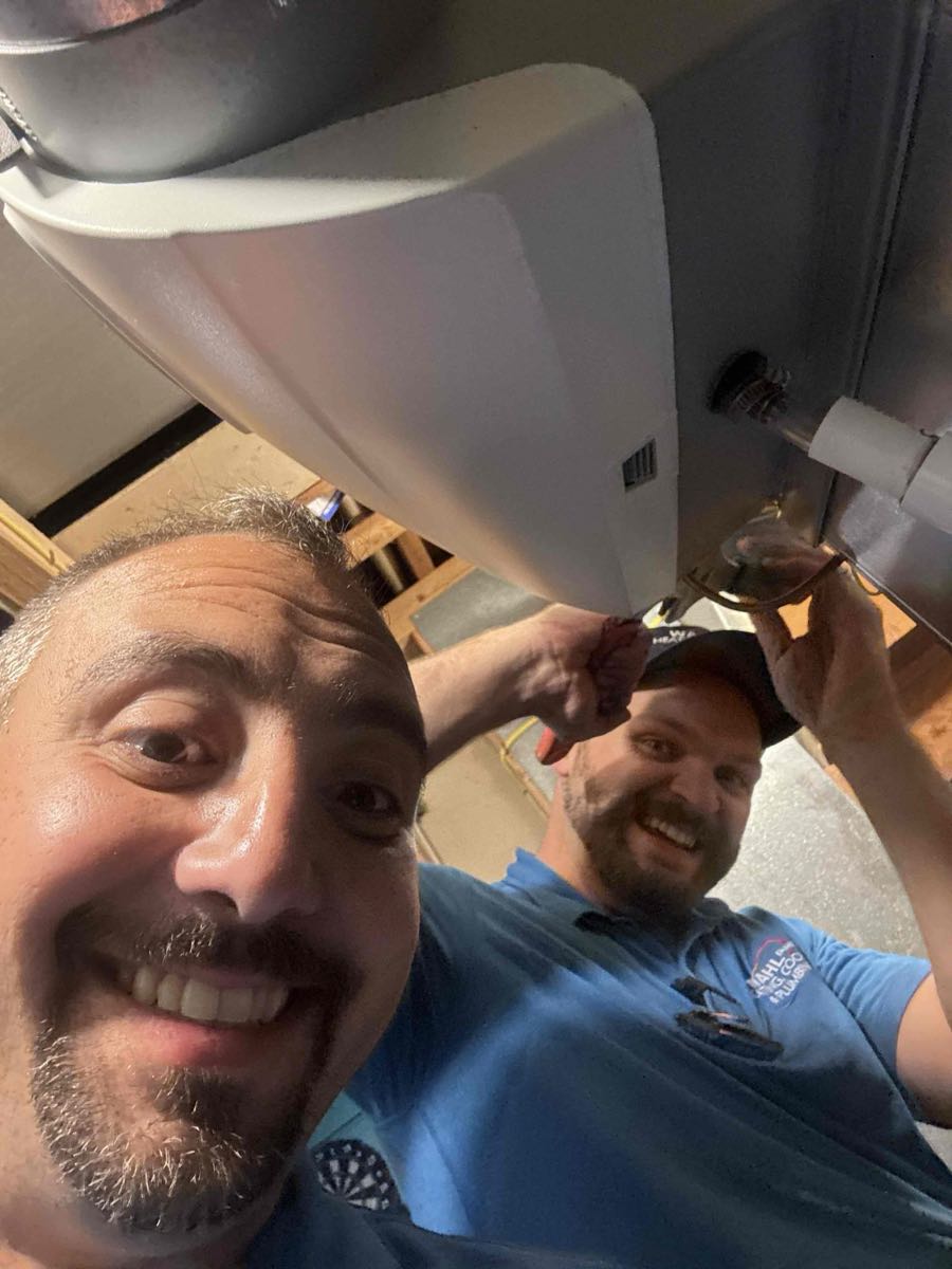 Wahl Family technicians on a service call